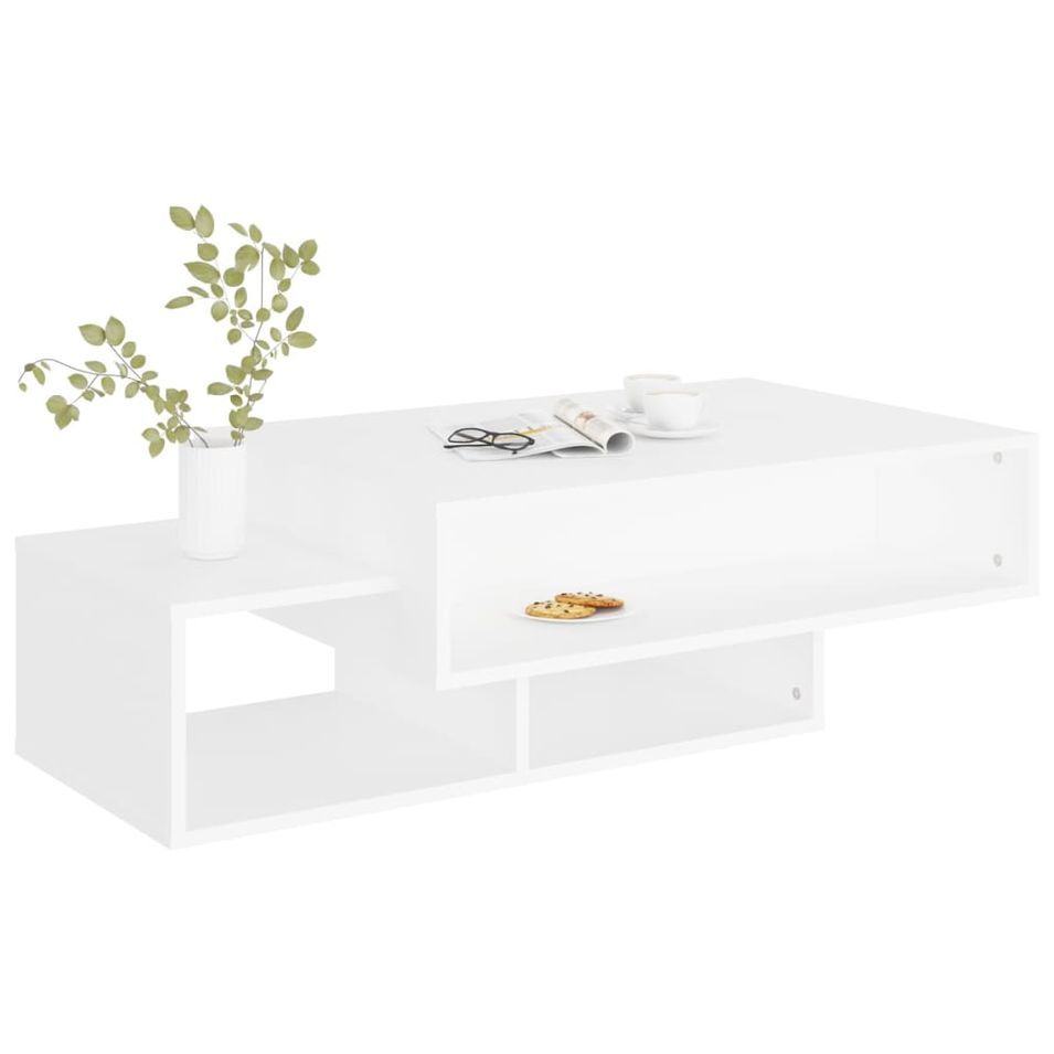 Table basse Blanc 105x55x32 cm - Photo n°1