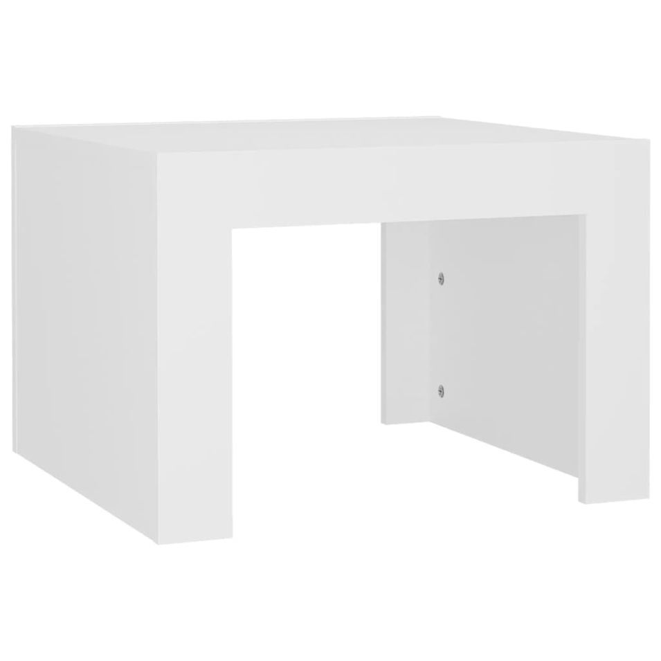 Table basse Blanc 50x50x35 cm - Photo n°1
