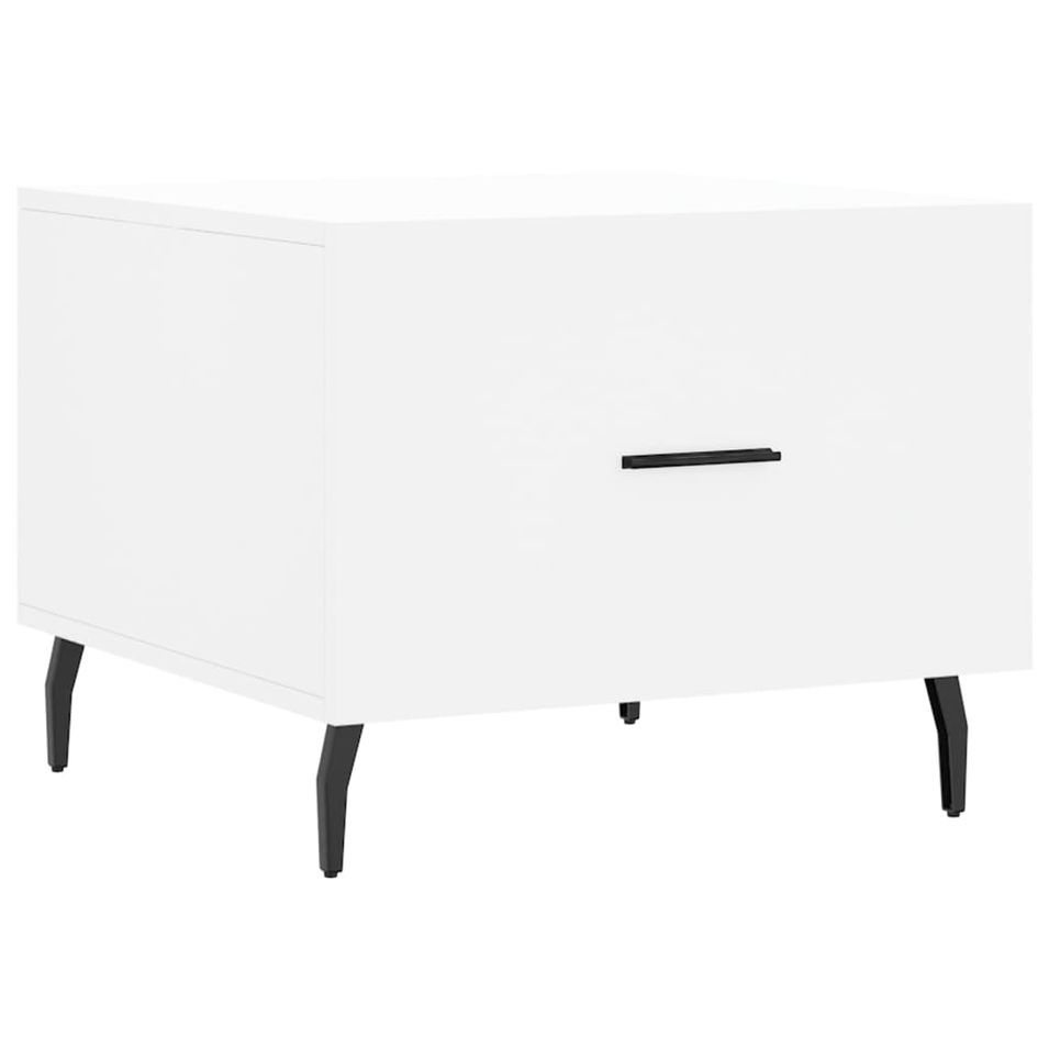 Table basse blanc 50x50x40 cm bois d'ingénierie - Photo n°1