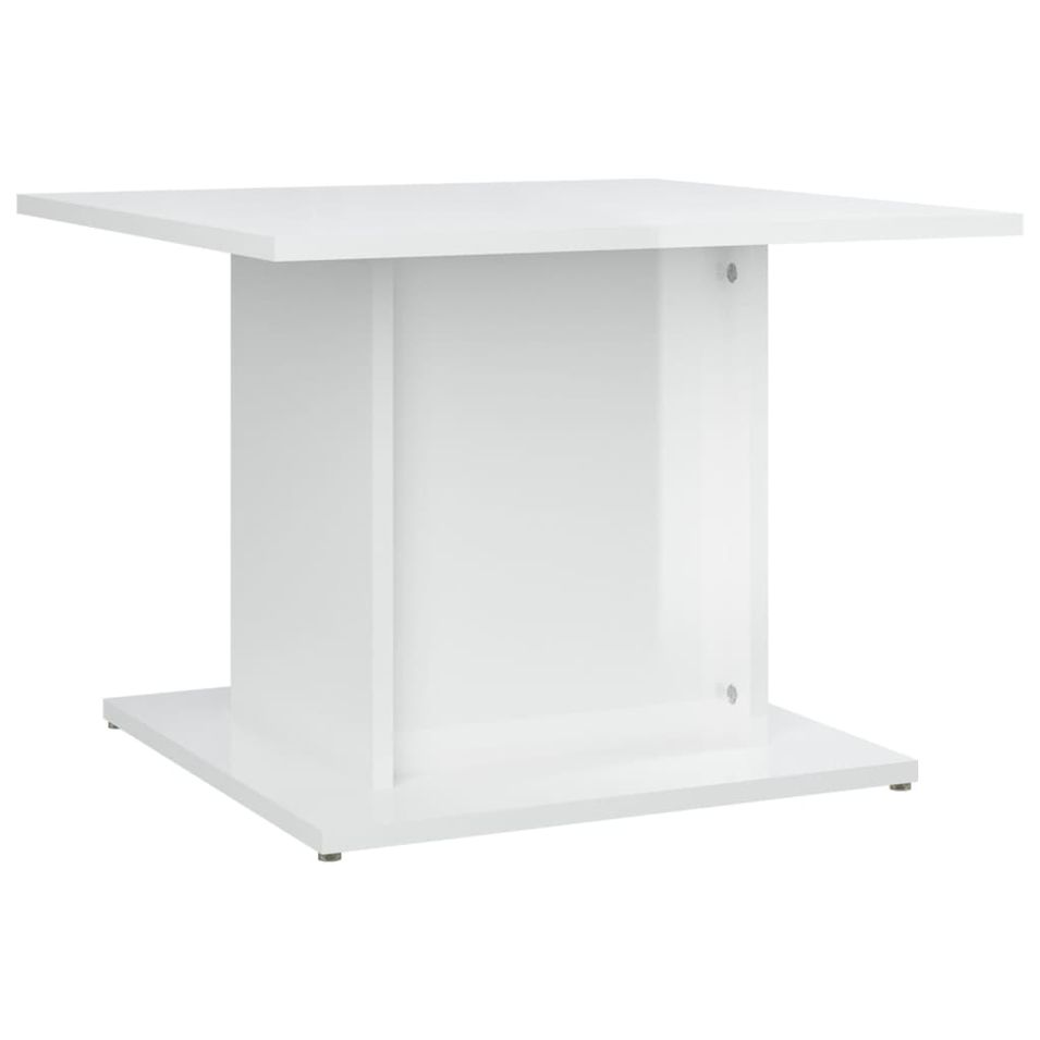 Table basse Blanc brillant 55,5x55,5x40 cm - Photo n°1