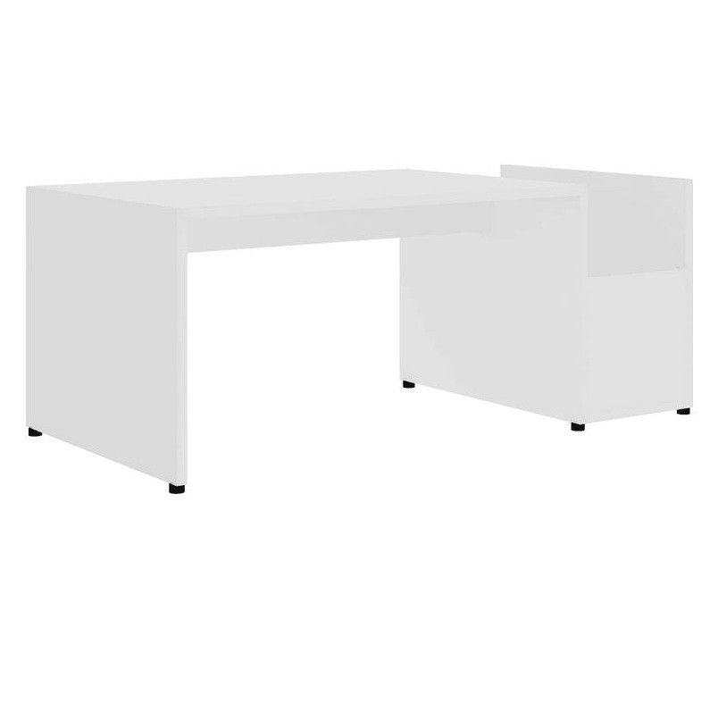 Table basse bois blanc Tessia 90 cm - Photo n°1