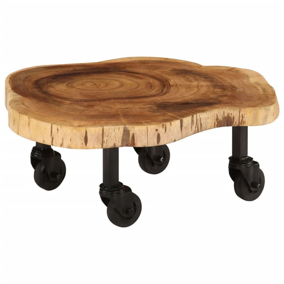 Table basse Bois d'acacia massif 60 x 55 x 25 cm - Photo n°1