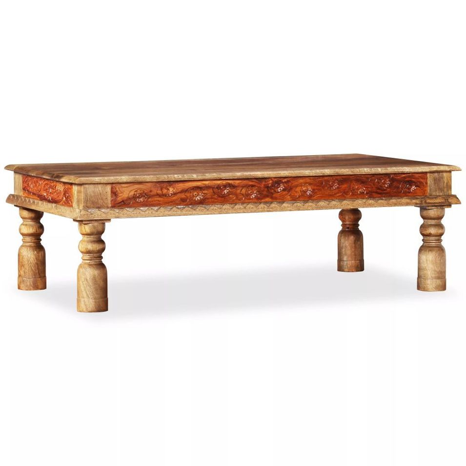 Table basse Bois de Sesham et de manguier 110 x 60 x 38 cm - Photo n°1