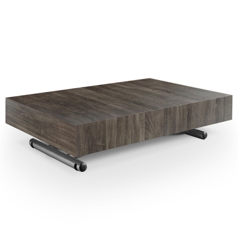 Table basse bois vintage relevable Casy - Photo n°1