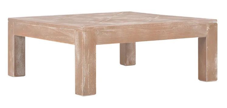 Table basse carrée bois et pin massif clair Steevie - Photo n°1