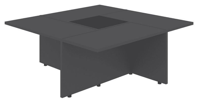 Table basse carrée bois gris Maite 79 cm - Photo n°1