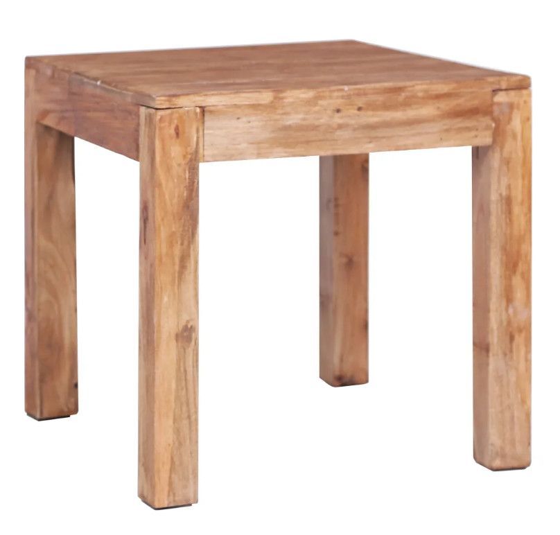 Table basse carrée bois massif recyclé clair Zingo - Photo n°1