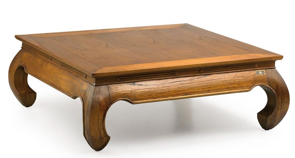 Table basse carrée en bois massif de Mindy Kastar 100 cm - Photo n°1