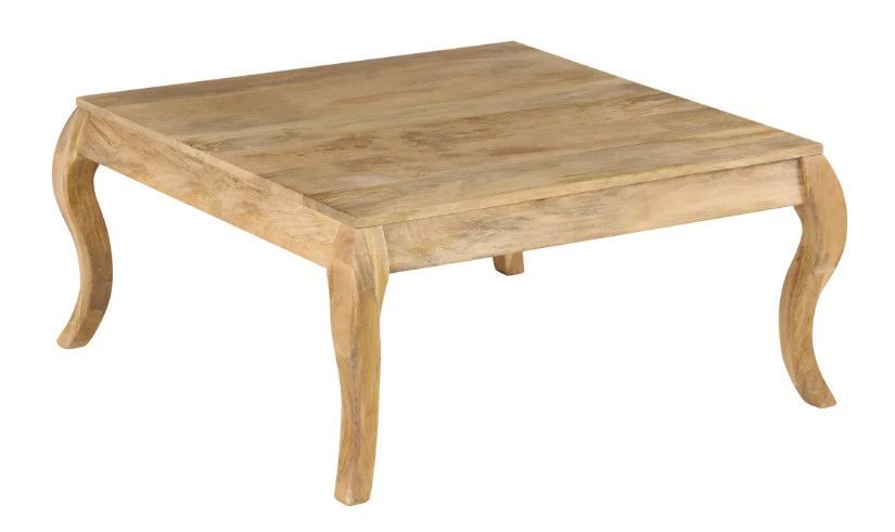 Table basse carrée manguier massif clair Sempra 2 - Photo n°1