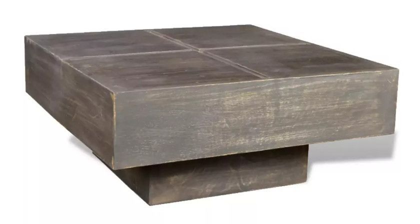 Table basse carrée manguier massif foncé Sempra - Photo n°1