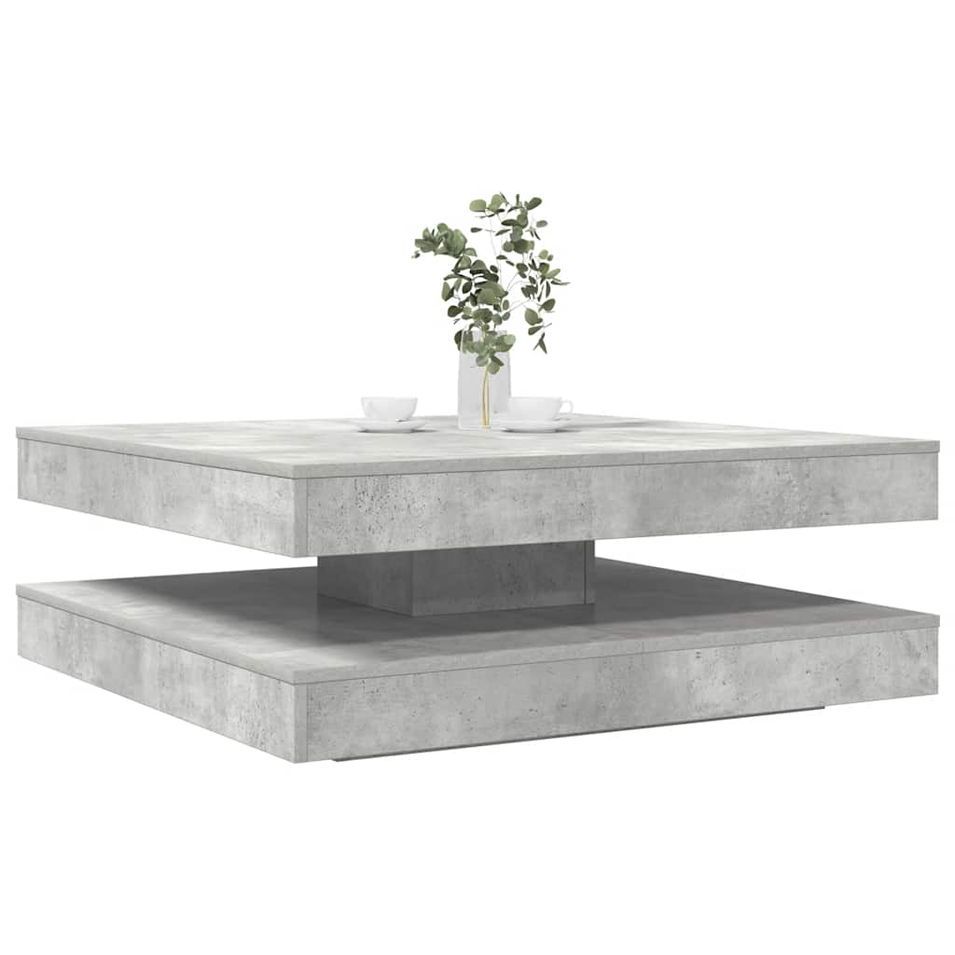 Table basse carrée rotative à 360 degrés Italo 90 cm – Moderne et pratique - Photo n°1