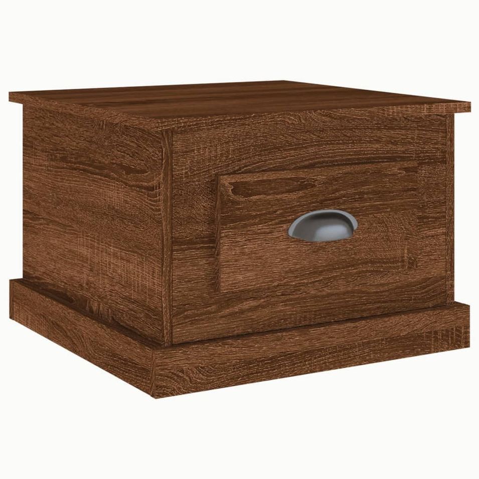 Table basse Chêne marron 50x50x35 cm Bois d'ingénierie - Photo n°1