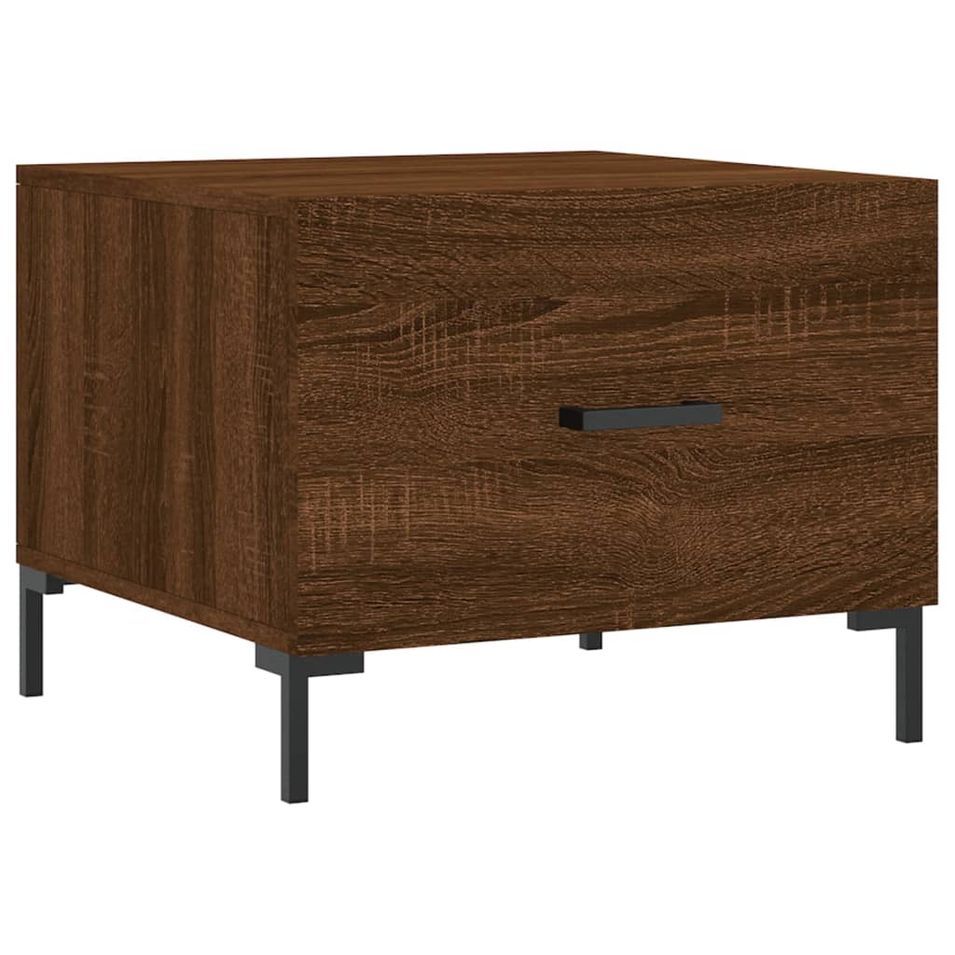 Table basse Chêne marron 50x50x40 cm Bois d'ingénierie - Photo n°1