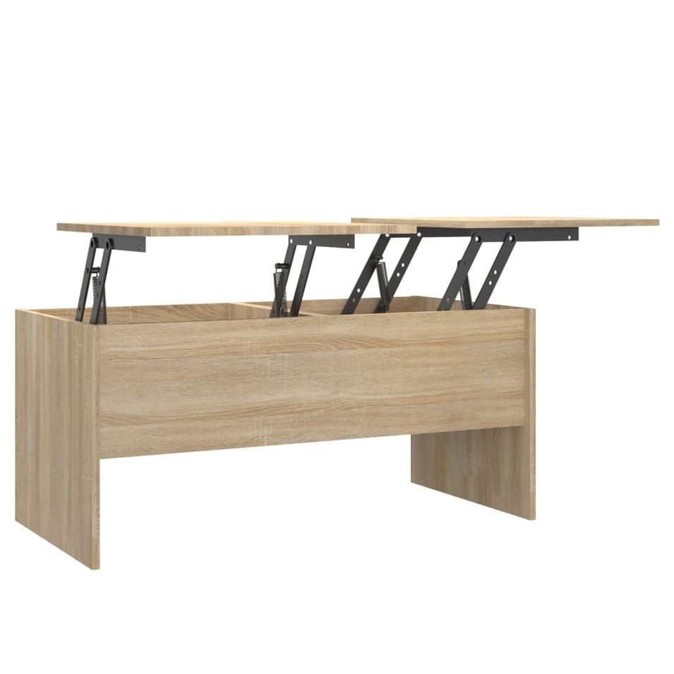 Table basse Chêne sonoma 102x50,5x46,5 cm Bois d'ingénierie - Photo n°1