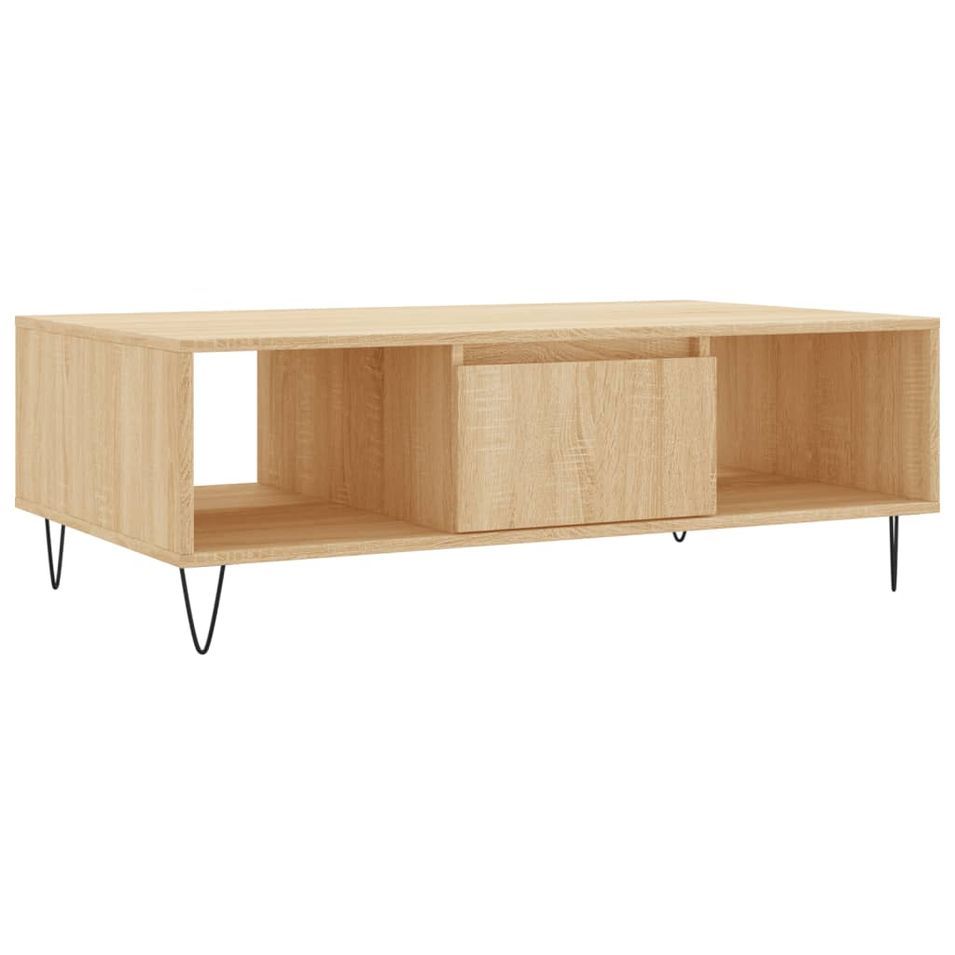 Table basse chêne sonoma 104x60x35 cm bois d'ingénierie - Photo n°1