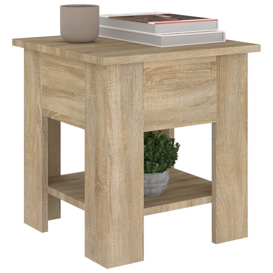 Table basse Chêne sonoma 40x40x42 cm Bois d'ingénierie - Photo n°1