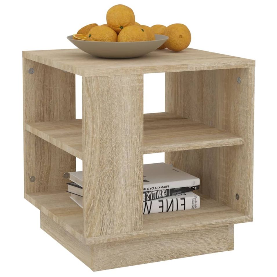 Table basse Chêne sonoma 40x40x43 cm Bois d'ingénierie - Photo n°1