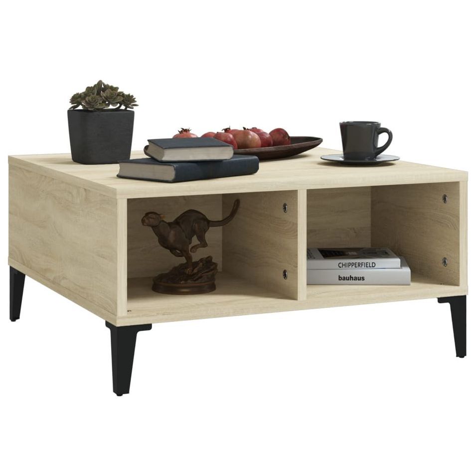 Table basse Chêne sonoma 60x60x30 cm 2 - Photo n°1