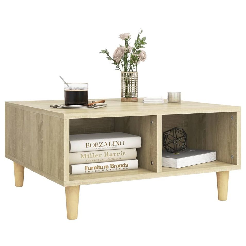 Table basse Chêne sonoma 60x60x30 cm - Photo n°1