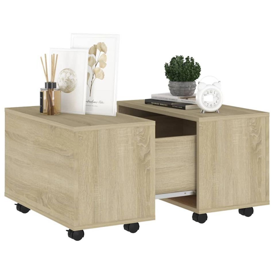 Table basse Chêne sonoma 60x60x38 cm - Photo n°1