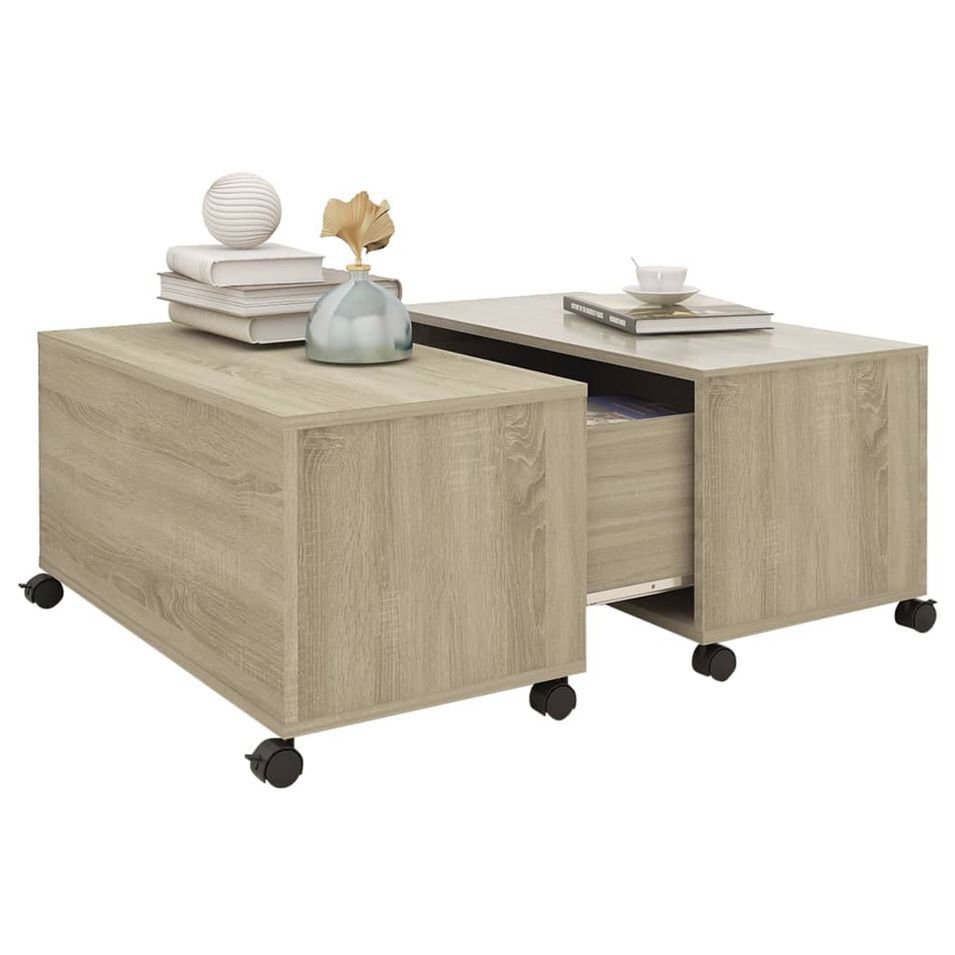 Table basse Chêne sonoma 75x75x38 cm - Photo n°1