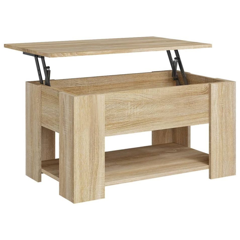 Table basse Chêne sonoma 79x49x41 cm Bois d'ingénierie - Photo n°1