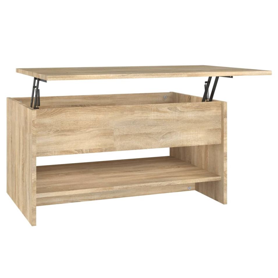 Table basse Chêne sonoma 80x50x40 cm Bois d'ingénierie - Photo n°1