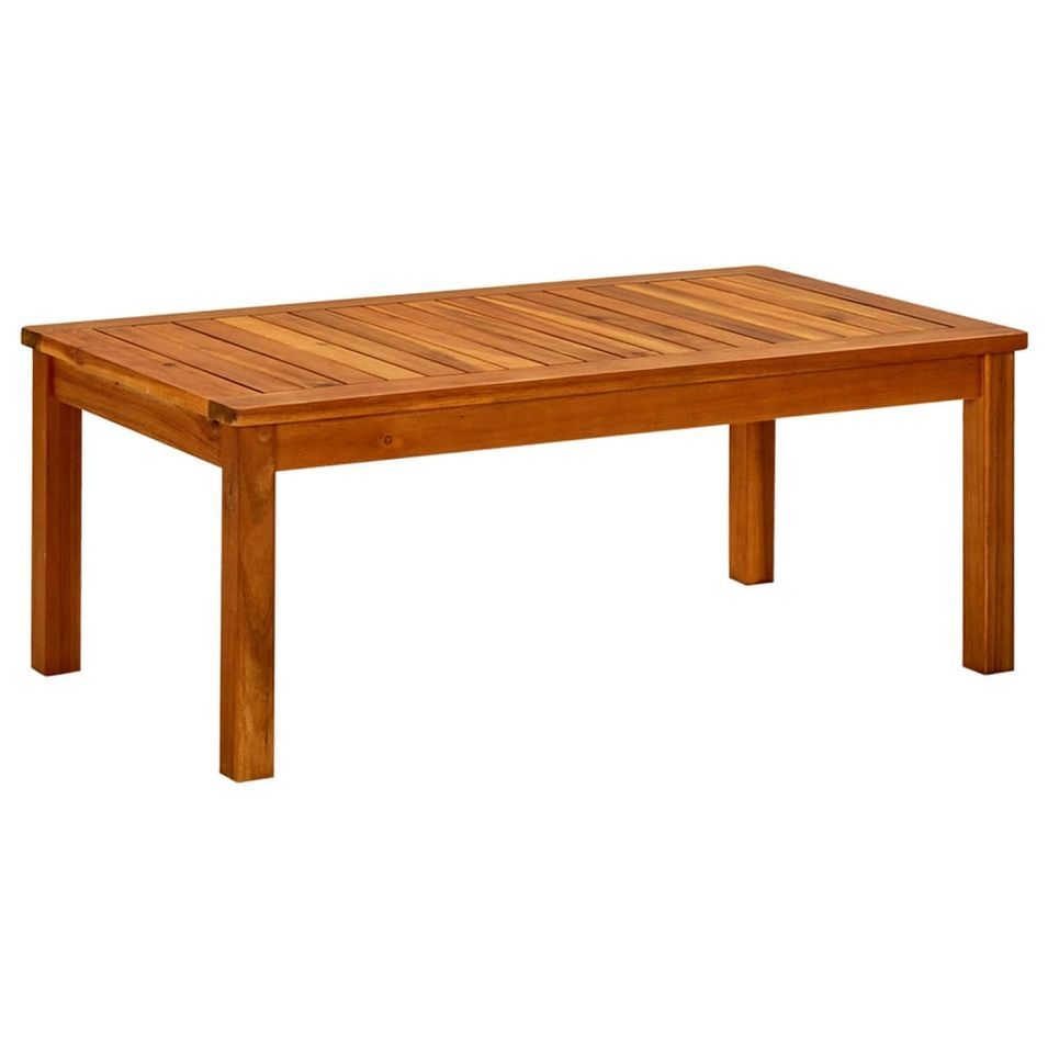 Table basse de jardin 90x50x36 cm Bois solide d'acacia - Photo n°1