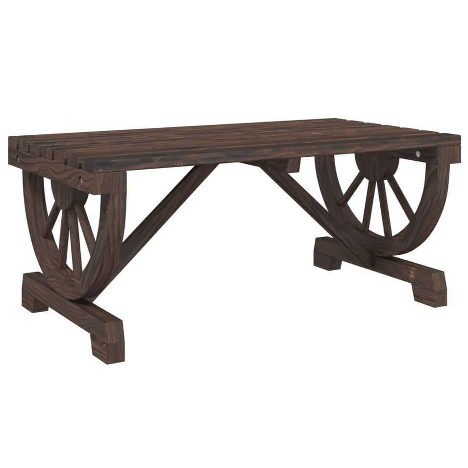 Table basse de jardin 90x50x40 cm bois de sapin massif - Photo n°1