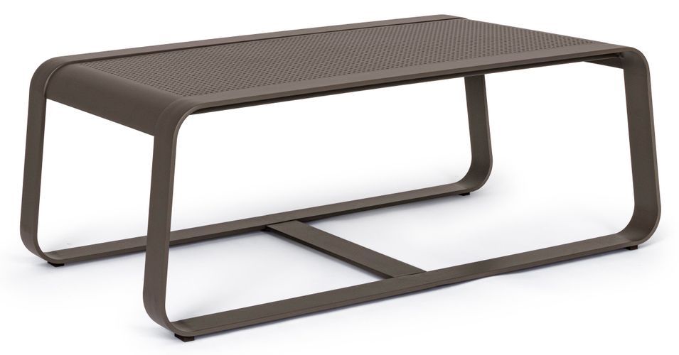 Table basse de jardin aluminium marron café Masy L 105 cm - Photo n°1