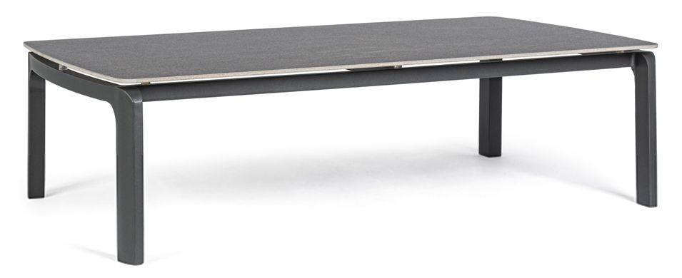 Table basse de jardin rectangle en aluminium Jaco L 120 cm - Photo n°1