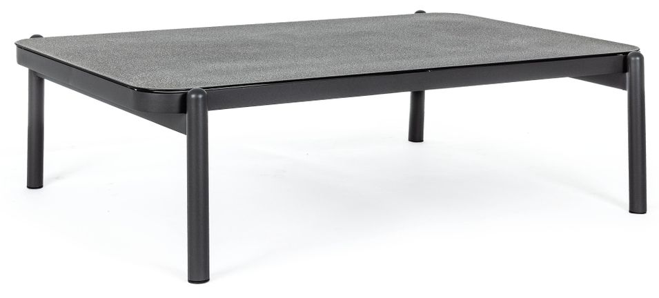 Table basse de jardin verre trempé et aluminium Jim L 120 cm - Photo n°1