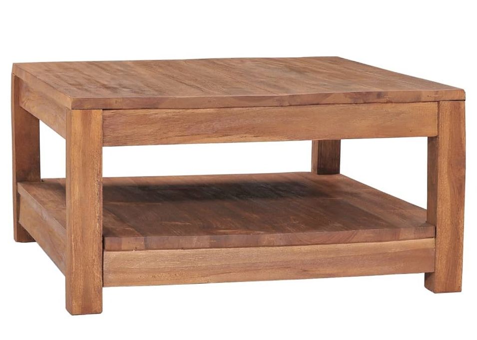 Table basse en bois de teck Aqua 68x67x35 cm - Photo n°1