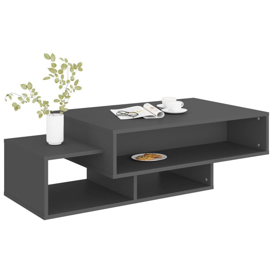 Table basse Gris 105x55x32 cm - Photo n°1