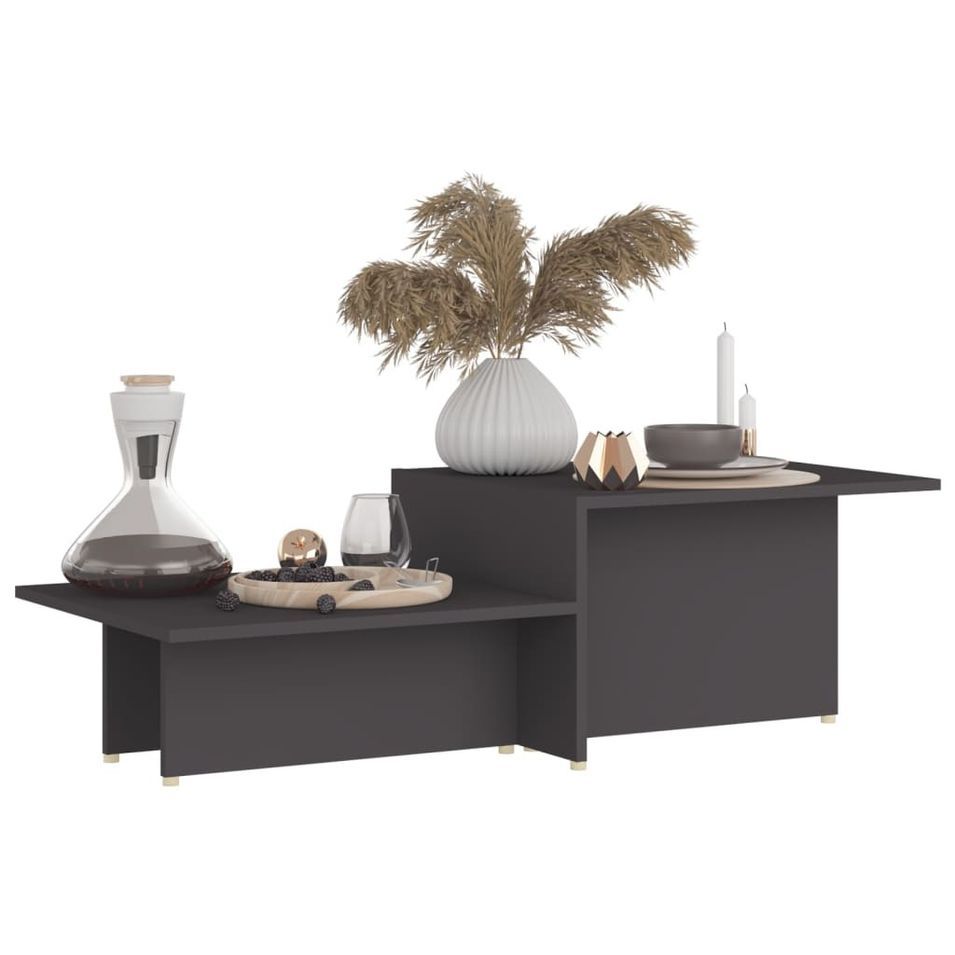 Table basse Gris 111,5x50x33 cm - Photo n°1
