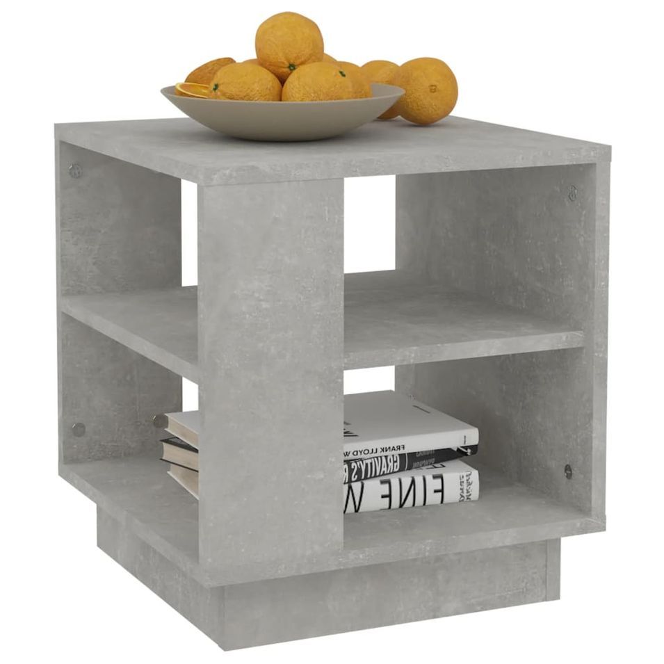 Table basse Gris béton 40x40x43 cm Bois d'ingénierie - Photo n°1