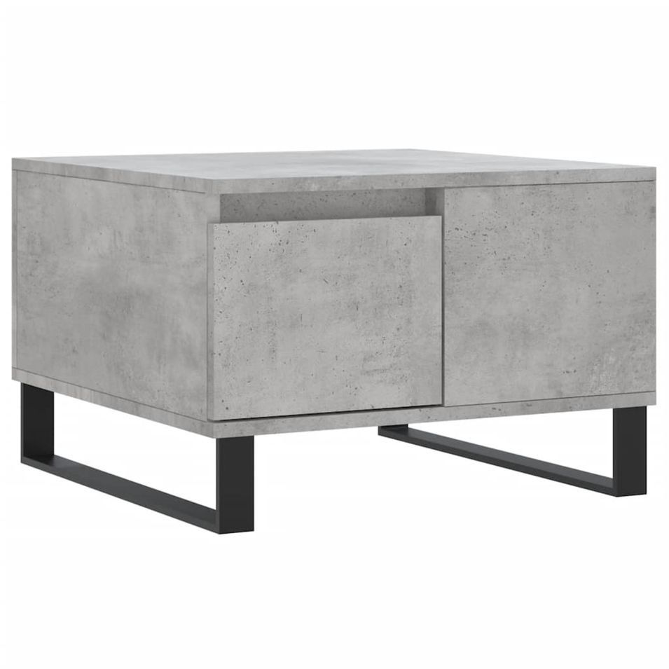 Table basse gris béton 55x55x36,5 cm bois d'ingénierie - Photo n°1