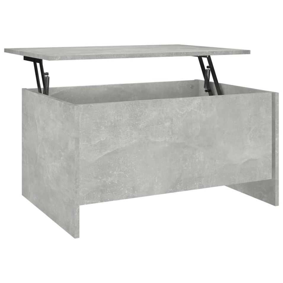 Table basse Gris béton 80x55,5x41,5 cm Bois d'ingénierie - Photo n°1