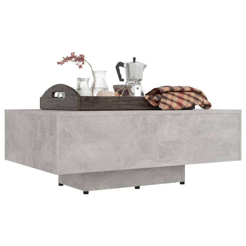 Table basse Gris béton 85x55x31 cm - Photo n°1