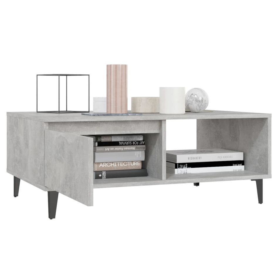 Table basse Gris béton 90x60x35 cm 2 - Photo n°1