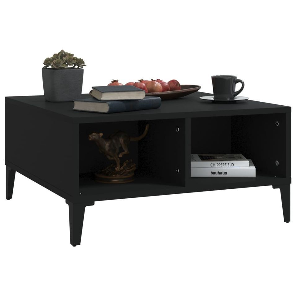 Table basse Noir 60x60x30 cm - Photo n°1
