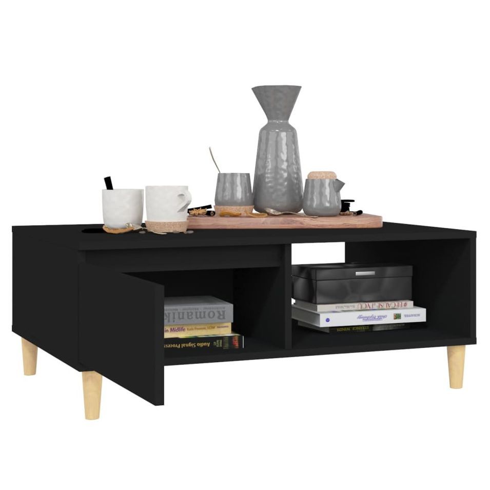 Table basse Noir 90x60x35 cm 2 - Photo n°1