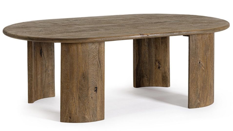 Table basse ovale en bois de manguier ORINDA 130 cm - Photo n°1