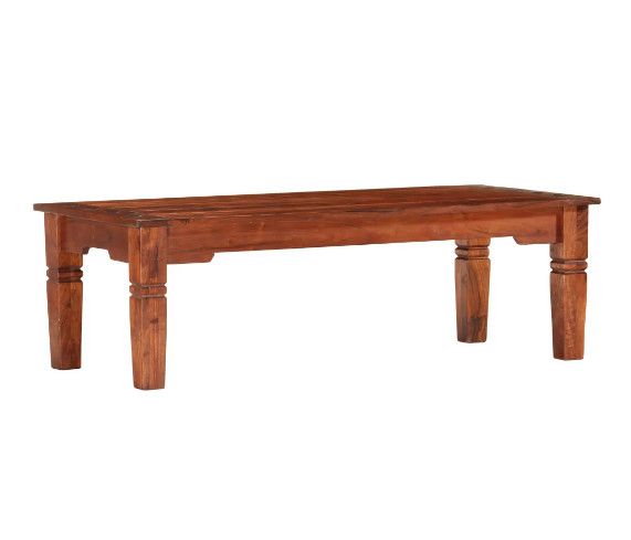 Table basse rectangulaire acacia massif foncé Palie - Photo n°1