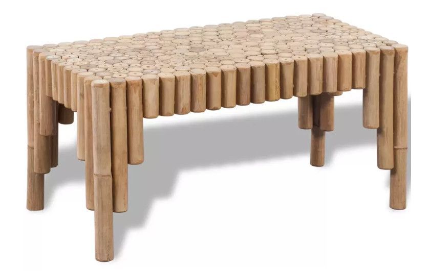 Table basse rectangulaire bambou clair Kyca 2 - Photo n°1