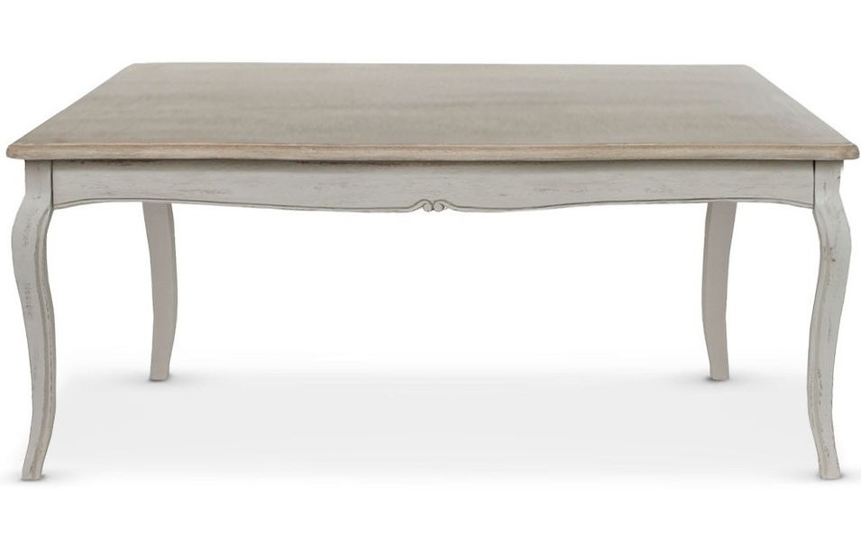 Table basse rectangulaire Bois patiné Beige - Photo n°1