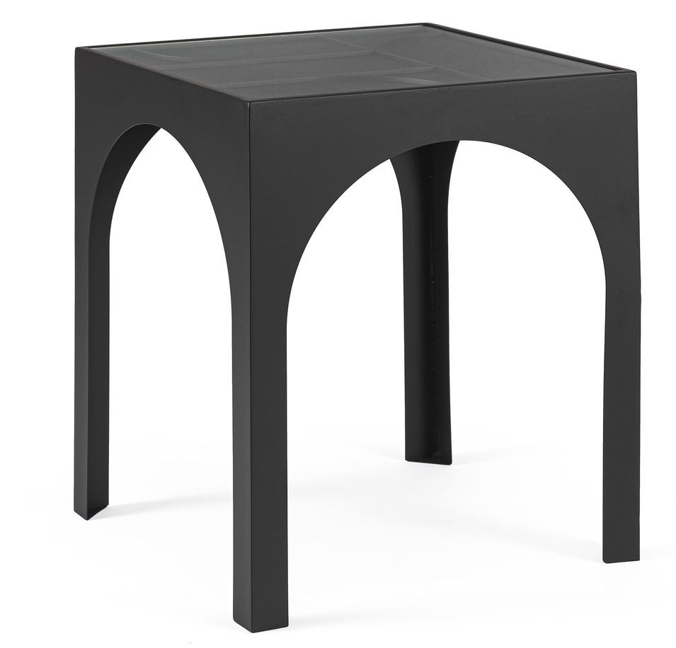 Table basse rectangulaire design acier anthracite VERCAL – Sobriété géométrique - Photo n°1