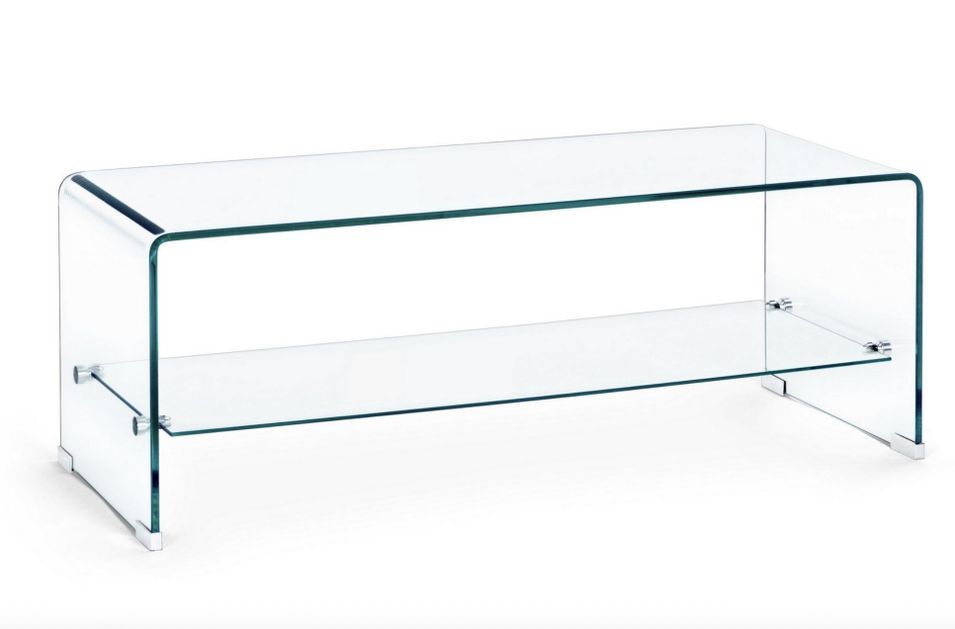 Table basse rectangulaire en verre transparent IRIDE - Photo n°1