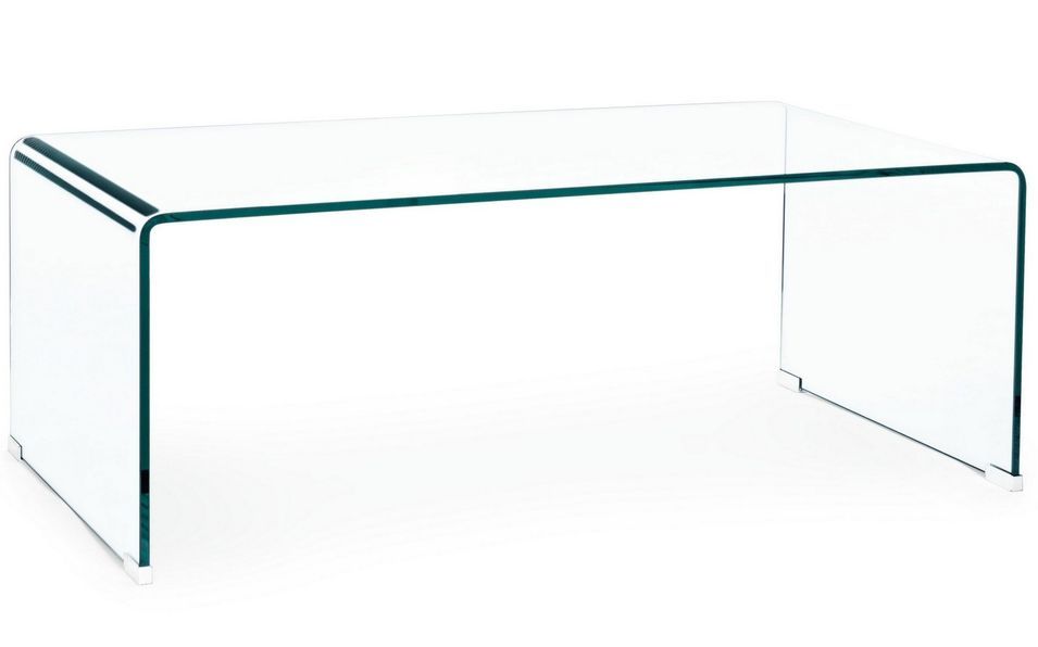 Table basse rectangulaire en verre transparent IRIDE - Photo n°1
