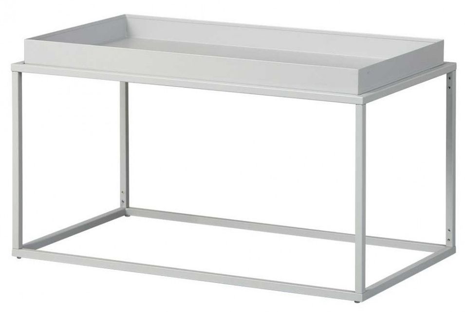 Table basse rectangulaire métal laqué gris Bubble - Photo n°1